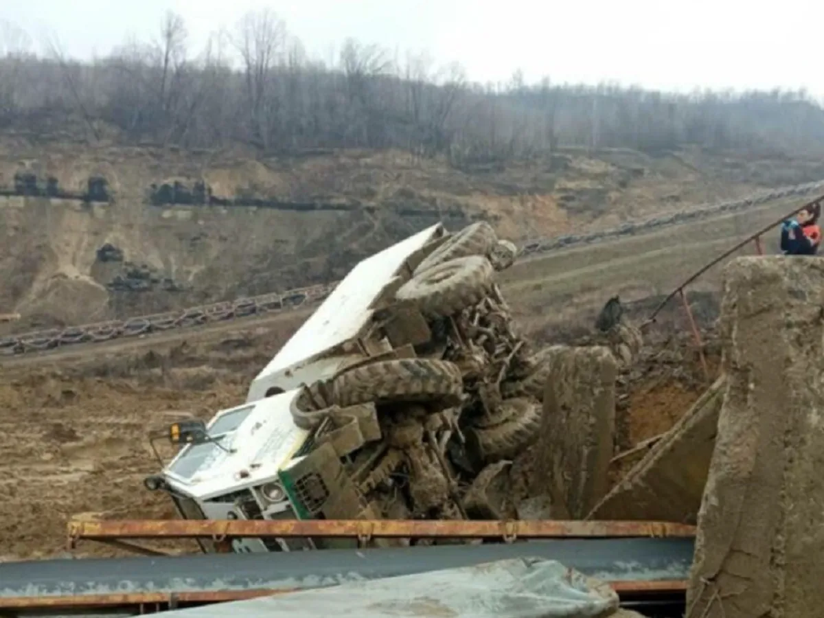 Camionul a rămas fără frâne- Foto: Gorjeanul