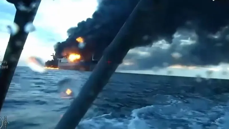 Petrolier rusesc lovit de drona Sea baby - Foto: Profimedia Images