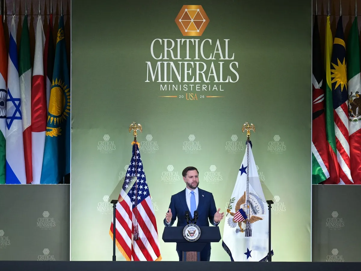 Vicepreședintele JD Vance la reuniunea ministerială inaugurală privind mineralele critice - Foto: Profimedia Images