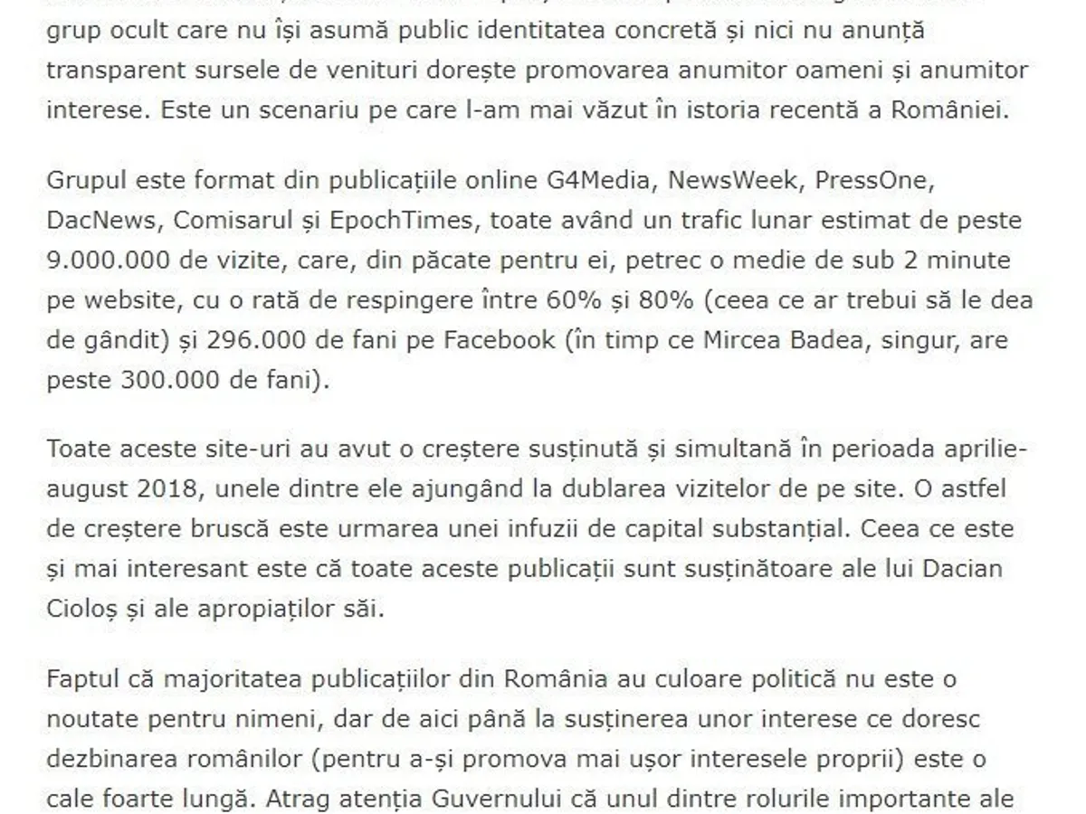 Captură de pe blogul lui Dan Voiculescu