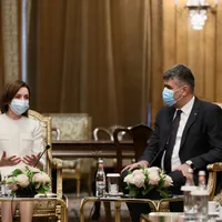 Președintele R. Moldova Maia Sandu și Marcel Ciolacu, preşedinte al Camerei Deputaţilor- Foto: FACEBOOK