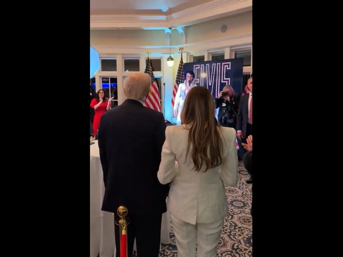 Festivitățile de învestire a lui Trump: „Dedicație” de la un imitator al lui Elvis, artificii - Foto: captură video