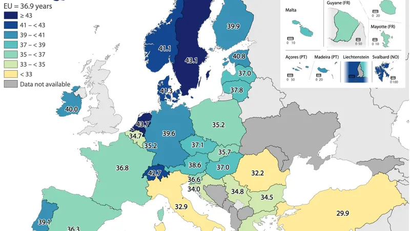 Calcule pentru pensie? Durata estimată medie a vieții profesionale în România, cea mai mică din UE - Foto: Eurostat