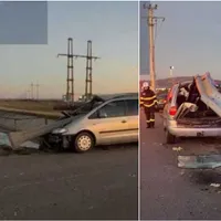 Miracol în România: Șofer scăpat nevătămat după ce mașina a fost străpunsă de un parapet metalic: FOTO - ISU Argeș(imagine cu rol ilustrativ)
