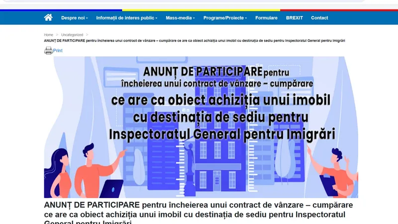 Inspectoratul General pentru Imigrări își caută „casă” - Foto: captură ecran