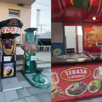 Aparate de box, terasa cu mici și bere, amplasate la intrarea unui sediu de poliție din Gorj. Reacția localnicilor: "Circ și panaramă"