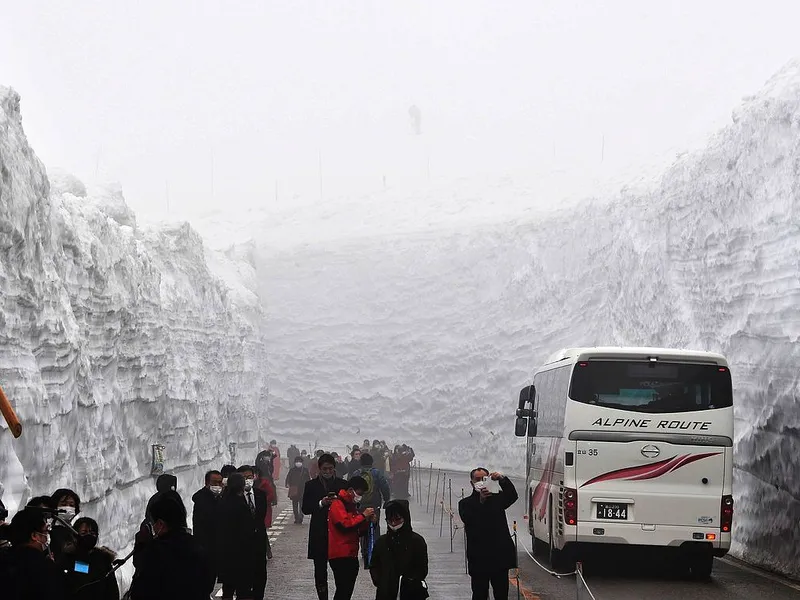 Şoseaua de pe Muntele Tateyama, la redeschidere - Foto: Profimedia Images