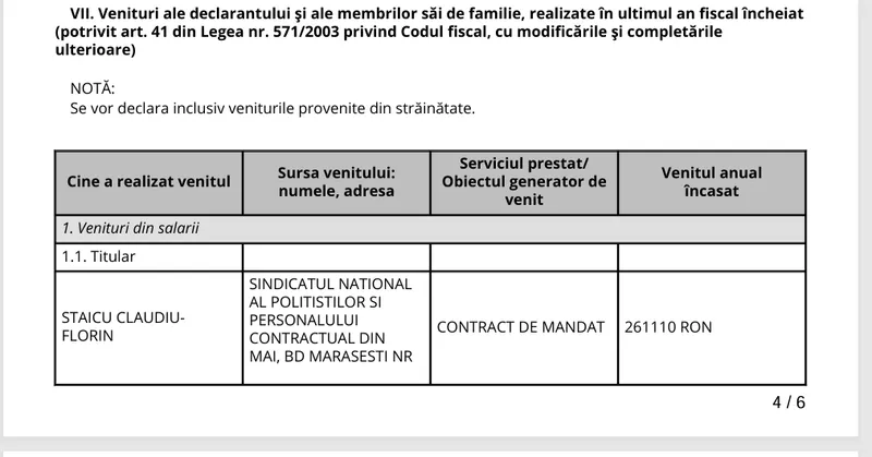 DEclarație de avere - Foto: ANI