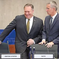 Secretarul de stat  Mike Pompeo și secretarul general NATO Jens Stoltenberg, la Washington, în noiembrie 2019 - Foto: Getty Image
