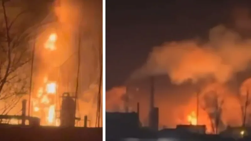 Exploziii și incendii la o rafinărie de petrol din Rusia. Procesa 24.000.000 tone petrol/an - Foto: Profimedia images