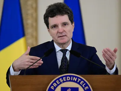 Nicuşor Dan, la Palatul Cotroceni, declaraţii de presă după întâlnirea cu secretarul general NATO, Mark Rutte - Foto: Profimedia Images