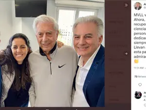 Mario Vargas Llosa „a învins covidul”/ FOTO: https://twitter.com/AlvaroVargasLl