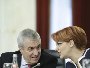 Tăriceanu și Olguța Vasilescu, ieri dușmani, azi prieteni. Foto Inquam Photos/Octav Ganea