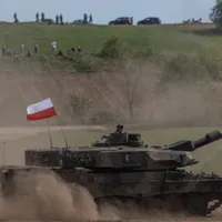 Tanc Leopard 2 din dotarea armatei poloneze în timpul unui exercițiu militar NATO-  Foto: Profimedia Images