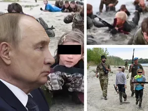 Copiii ruși, trimiși să se antreneze de război în noroi cu AK-47 în mână: „Am aruncat grenade” - Foto: X -Captura foto