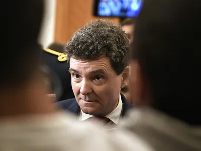 Nicuşor Dan, la şedinţa solemnă de învestitură a sa de la Parlament - Foto: INQUAM PHOTOS/Codrin Unici