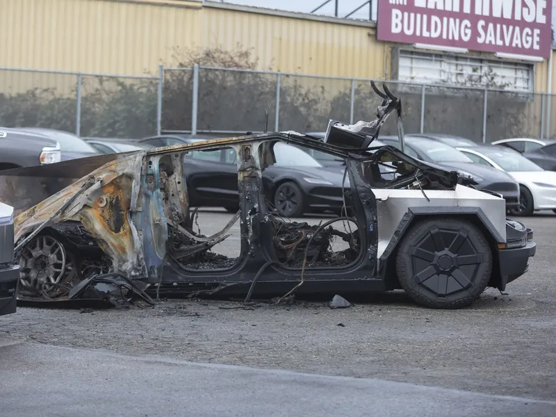 O mașină electrică Tesla Cybertruck a ars atât de puternic încât a dezintregrat oasele șoferului - Foto: Profimedia Images (Imagine cu rol ilustrativ)