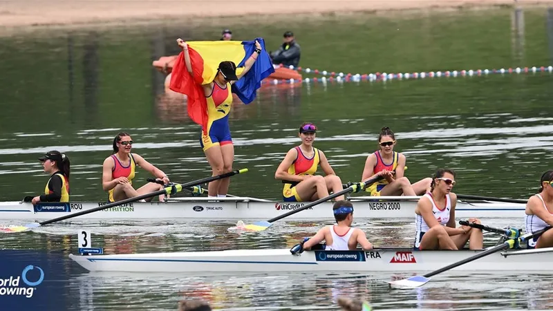 Echipa patru cârmaci fete, la Campionatul European U19 - Foto: Detlev Seyb/MyRowingPhoto.com