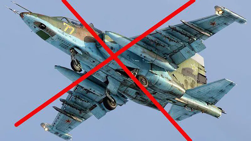 Un avion Su-25 de 11.000.000$, capabil să lanseze rachete nucleare, doborât de forțele ucrainene - Foto: Profimedia images