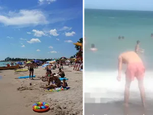 Nesimțire fără margini pe plaja de la Costinești. Ce a putut face un tânăr în fața a mii de turiști/FOTO: Captura foto