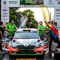 Simone Tempestini (Skoda Fabia R5) vine la Pitești să facă „tripla”. / Foto: Raliul Argeşului, Facebook