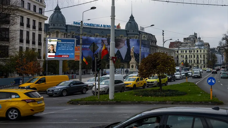 Panou digital la Universitate &icirc;n București - Foto: MAI