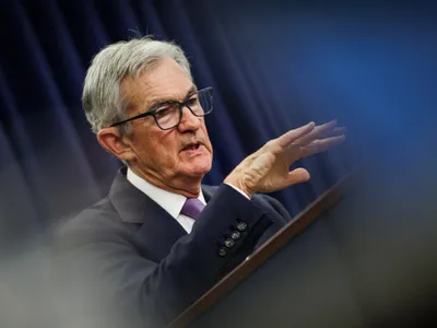 Jerome Powell, şeful Fed, la conferinţa de presă unde a făcut declaraţiile care au determinat evoluţiile recente - Foto: Profimedia Images