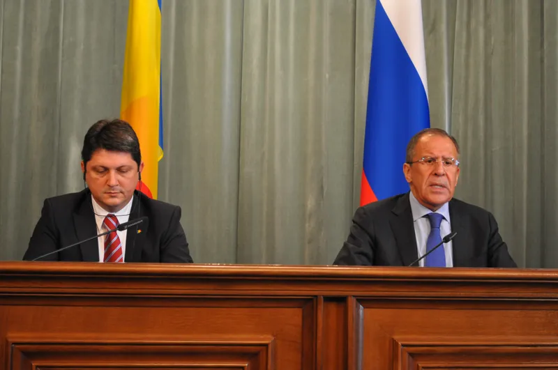 Titus Corlățean și Lavrov - Foto: mae.ro