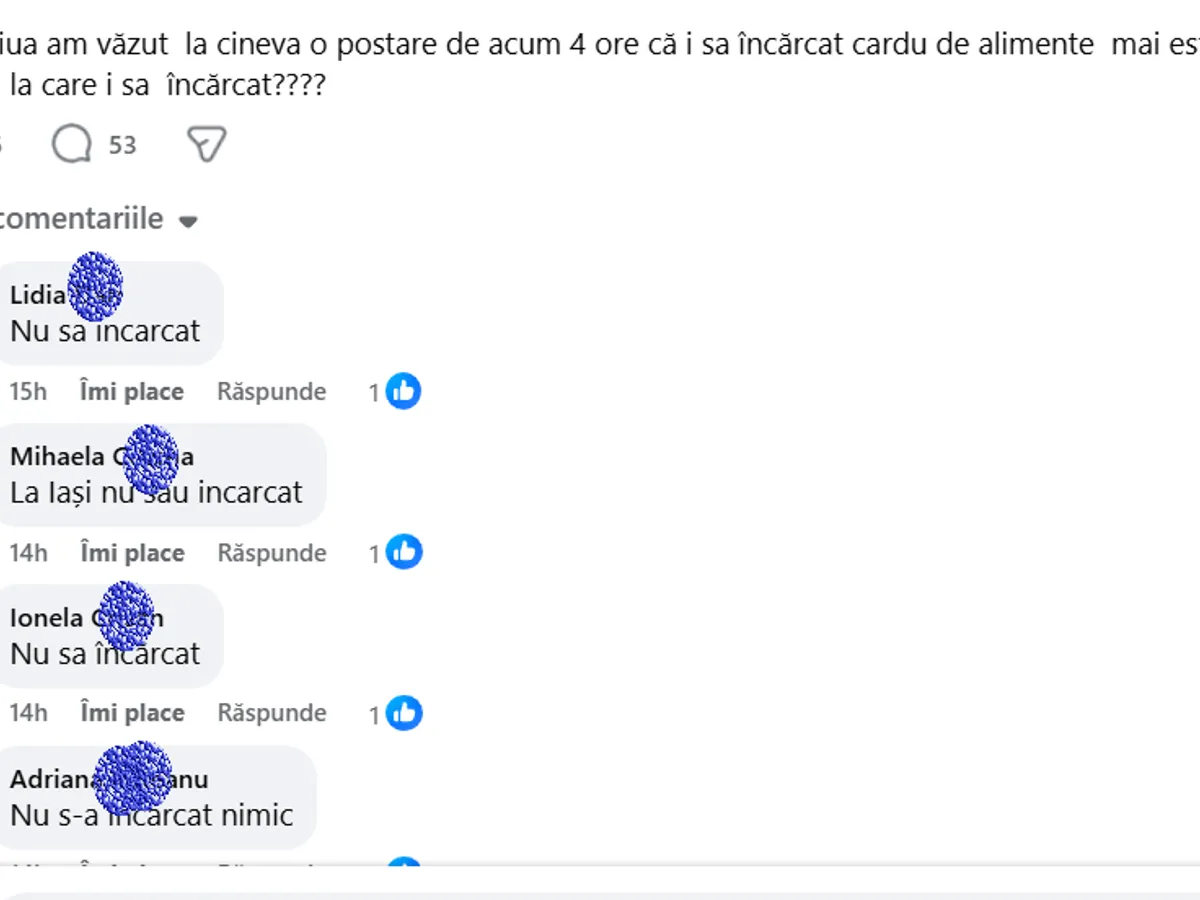 Postări despre cardul de alimente - Foto: FB