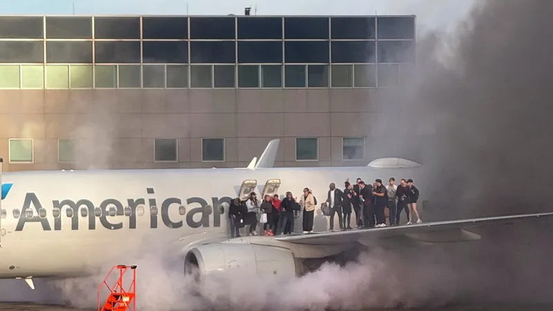 VIDEO Un avion American Airlines a luat foc pe Aeroportul Denver. Pasagerii, evacuați pe aripă - Foto: Profimedia Images