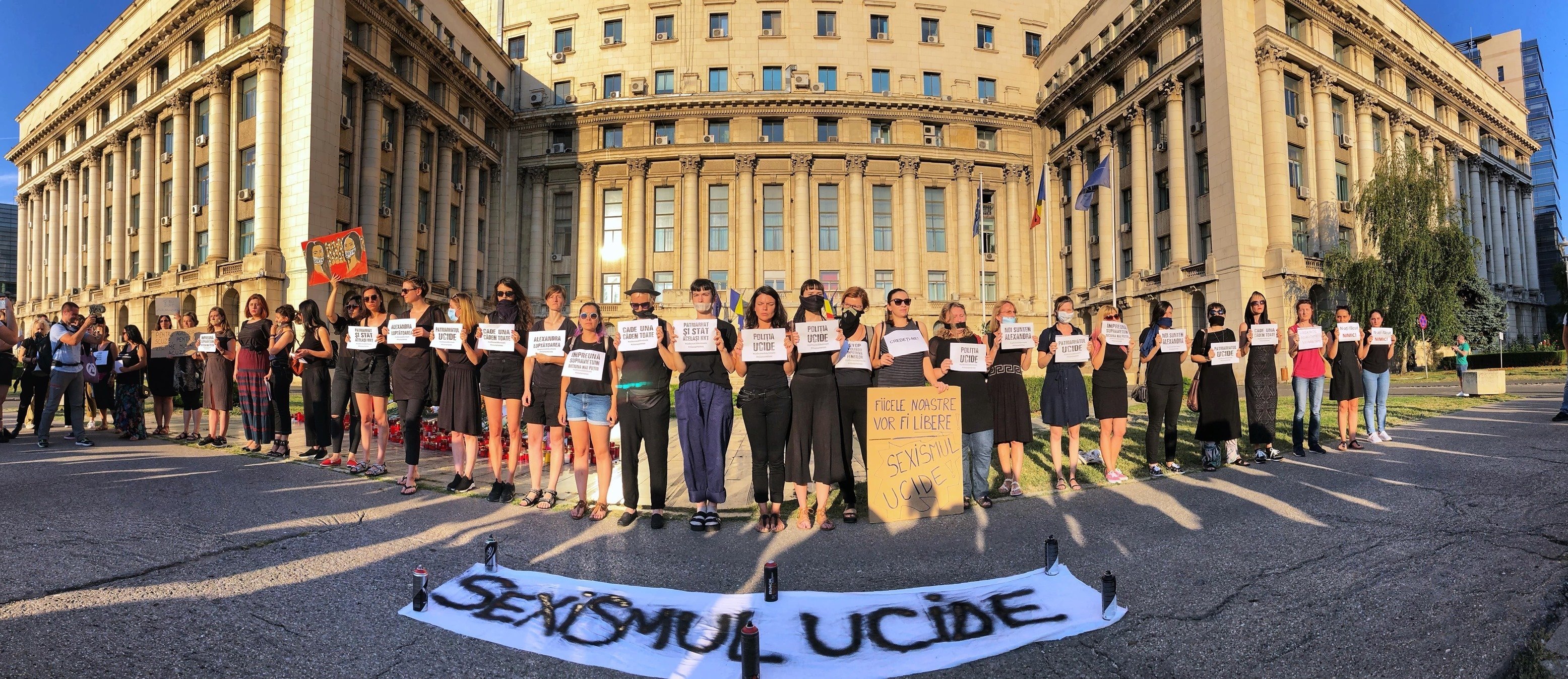 Protest al feministelor, la moartea Alexandrei. FOTO: Eli Driu/ Facebook Feminism România