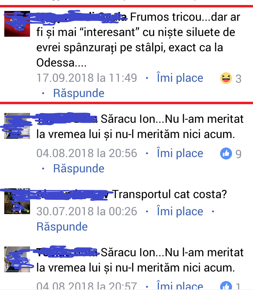 Sugestia de a face tricouri cu evreii omorâți la Odessa de Armata Română. Sursa: Institutul Elie Wiesel