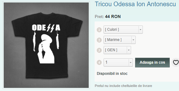 Să porți un masacru pe tricou. Doar 44 de lei. Sursa: Institutul Elie Wiesel