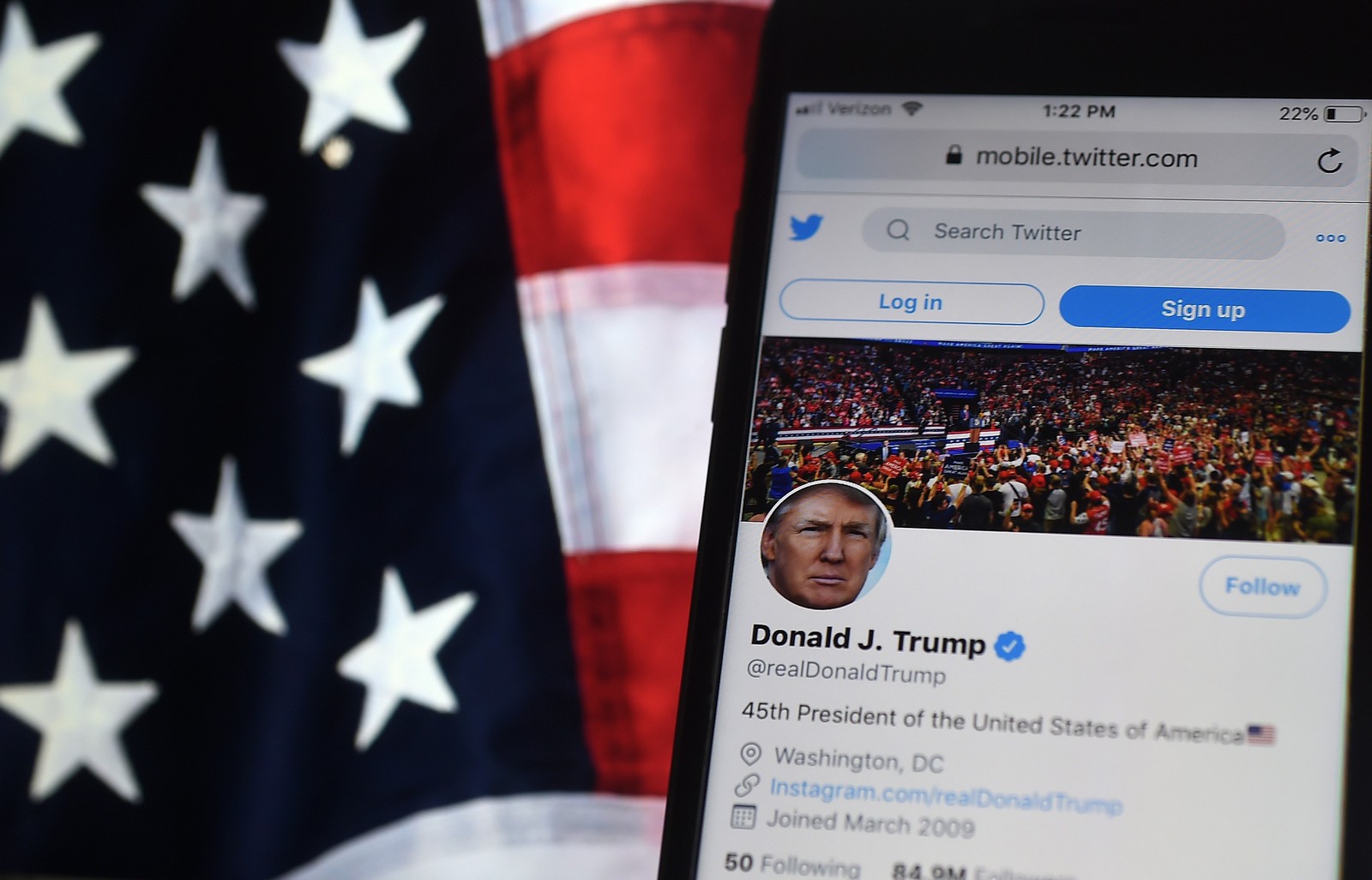 Contul de Twitter al lui Donald Trump / Foto: Mediafax