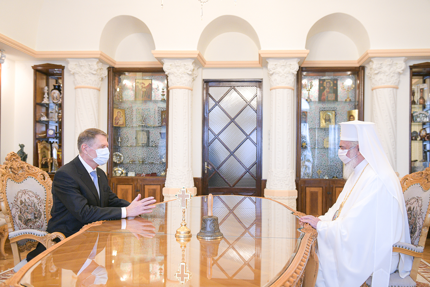 Președintele Klaus Iohannis împreună cu Patriarhul Daniel/FOTO: presidency.ro