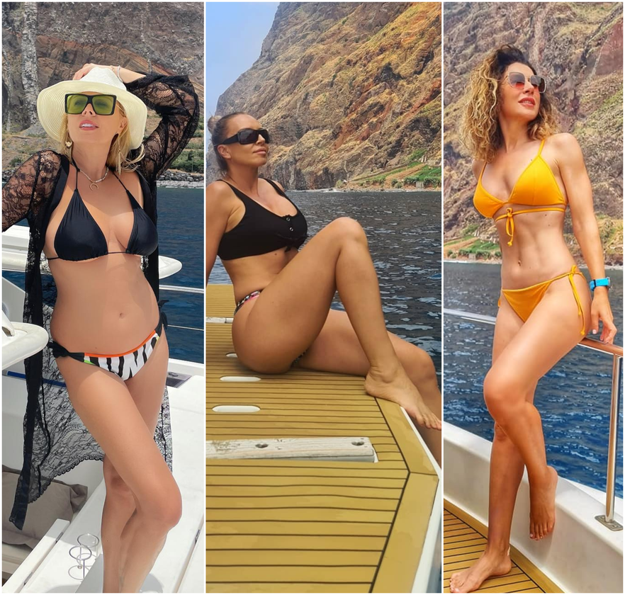 Dana Săvuică, Adina Halas și Carmen Brumă, la plajă, împreună, pe „insula eternei primăveri”. / Foto: okmagazine.ro
