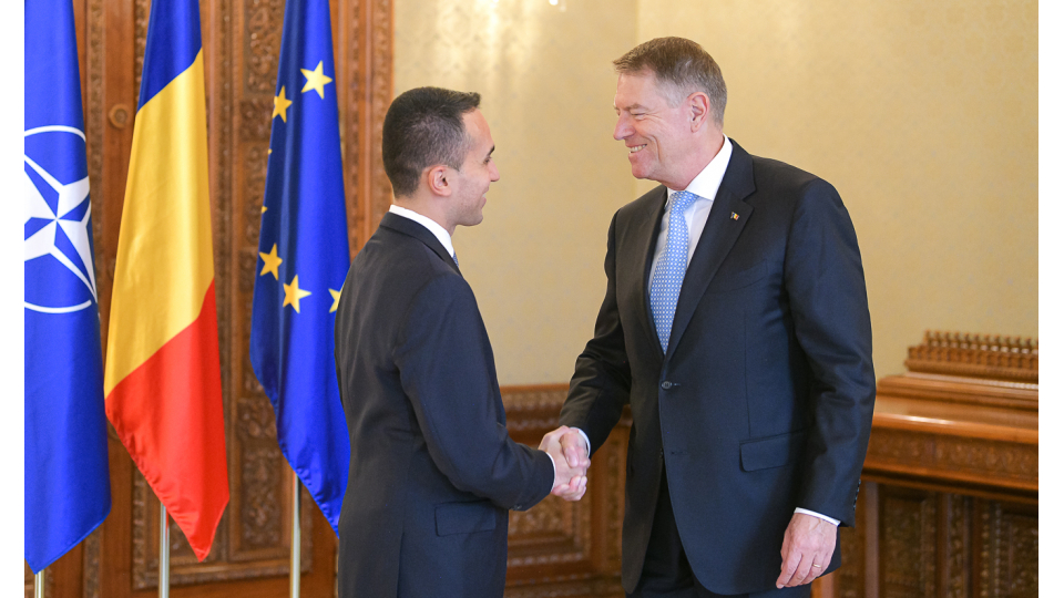 Iohannis și șeful Diplomației italiene, Di Maio/ FOTO: presidency.ro
