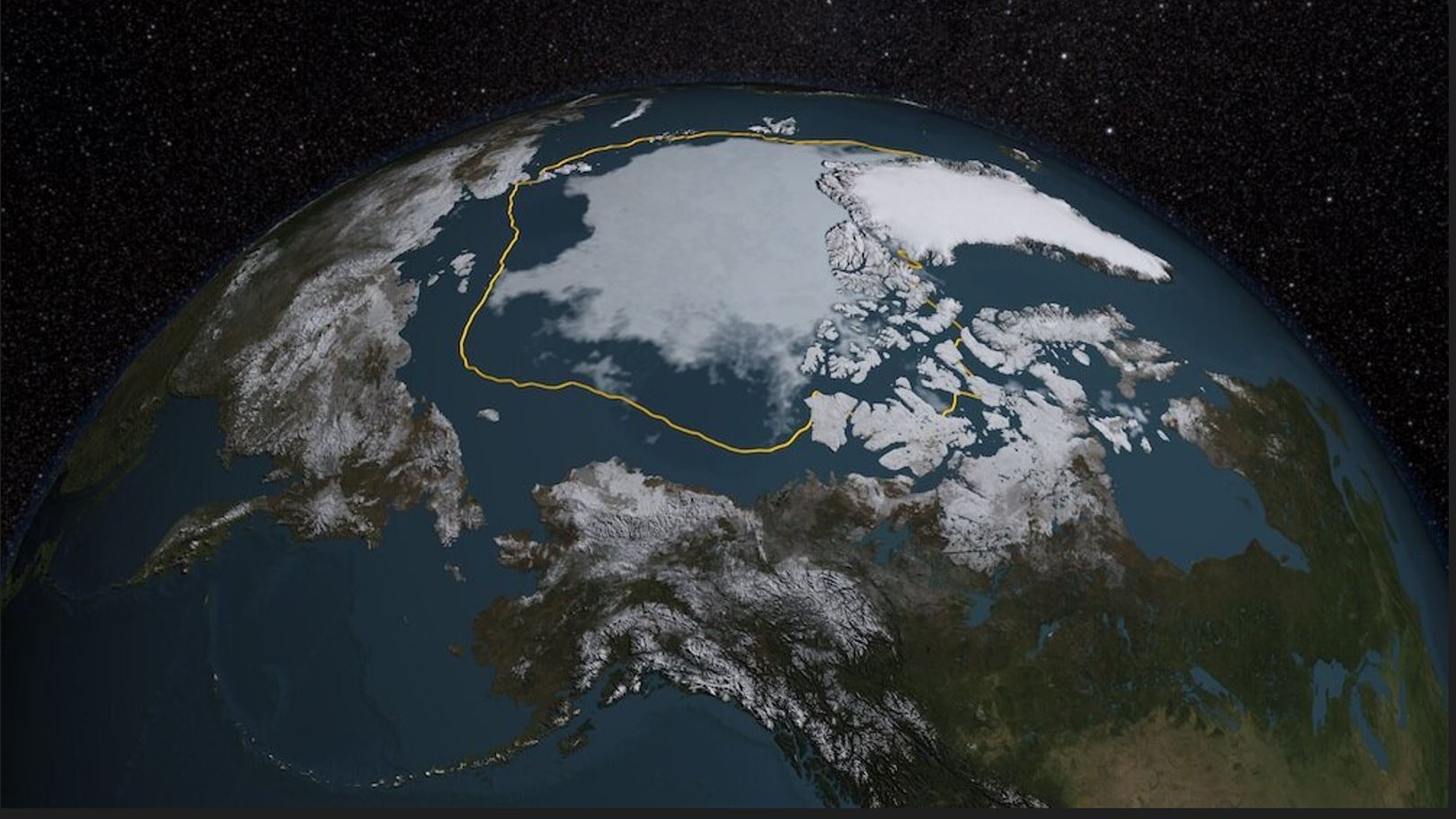 Încălzirea globală poate fi inversată prin refrigerarea polilor/foto:NASA/Goddard Scientific Visualization Studio