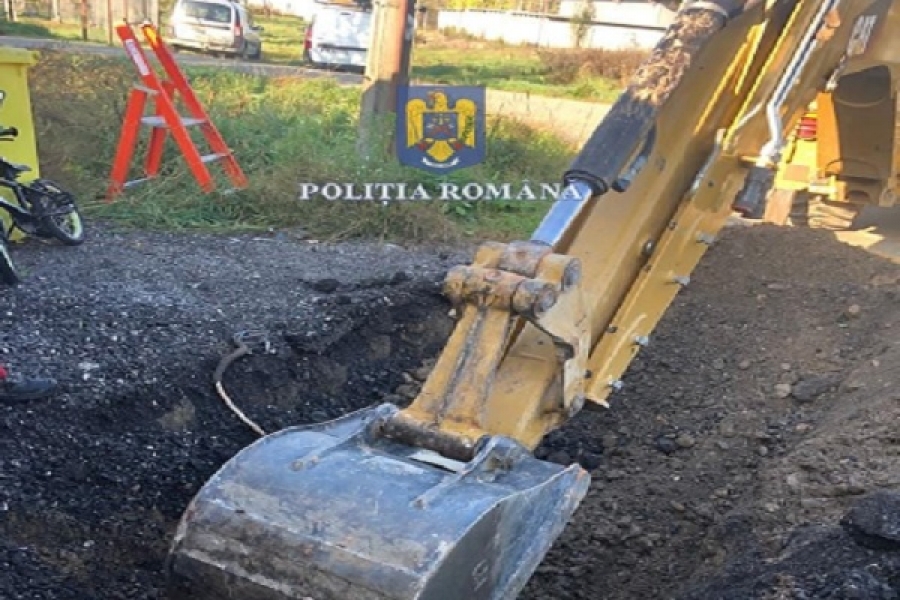 Excavator - Foto: Poliția Română