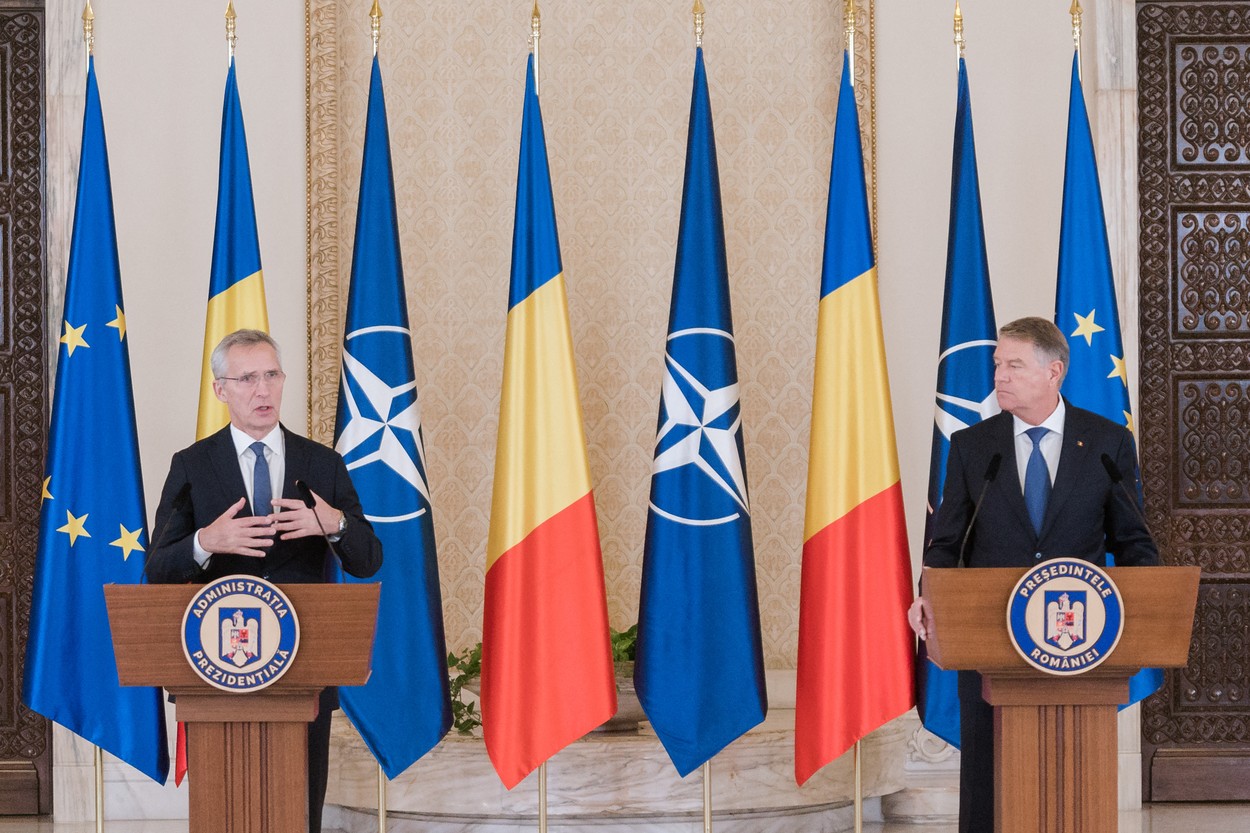 Stoltenberg și Iohannis, la București - Foto: Profimedia
