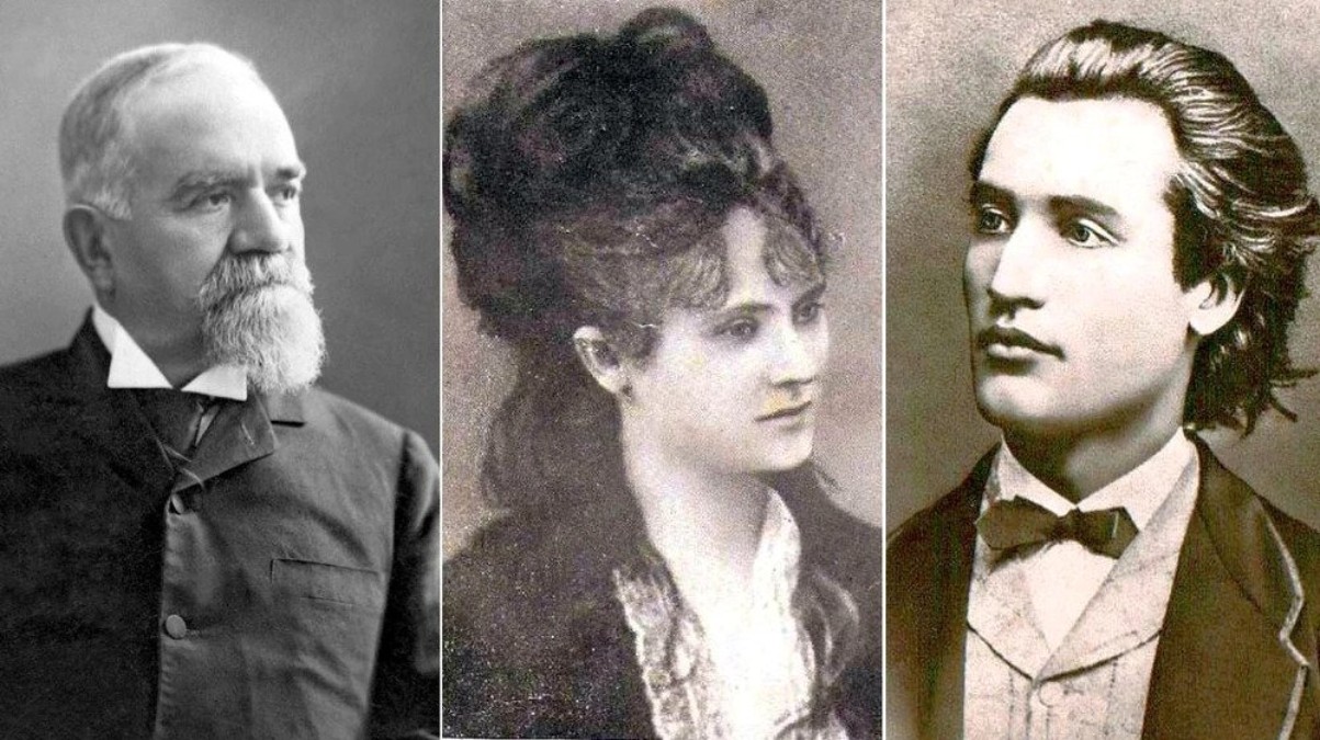 Titu Maiorescu, Veronica Micle și Mihai Eminescu - Foto: Colaj
