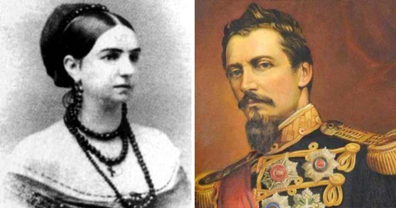Maria Obrenovici și Alexandru Ioan Cuza, portrete - Foto: Colaj