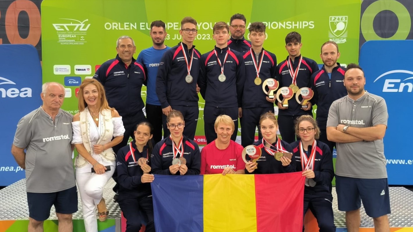 Record pentru sportivii români la Campionatul European de Tenis de Masă: Au câștigat 17 medalii - Foto: Federația Română de Tenis de masă