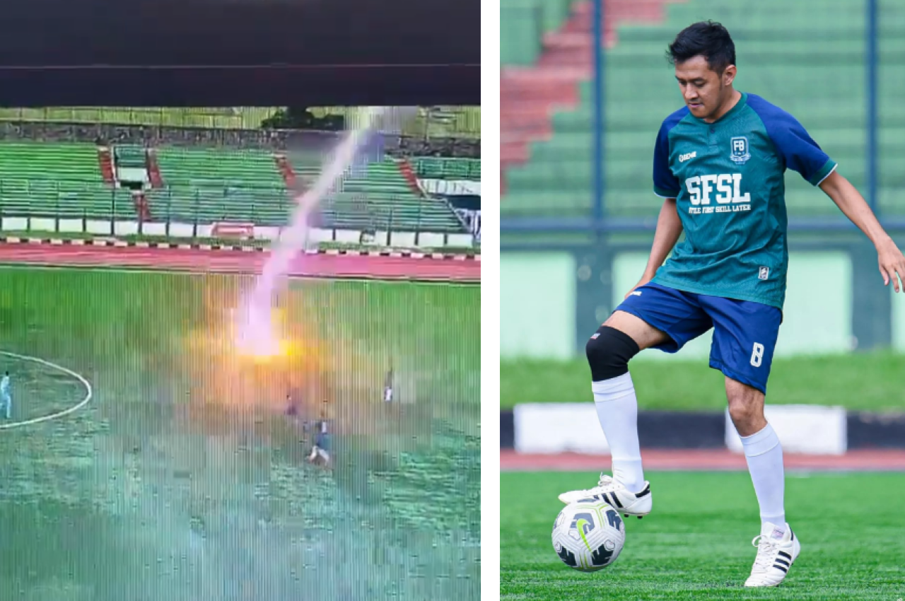 Șocant. Momentul în care un fotbalist este lovit mortal de un fulger în timpul unui meci - Foto: X/@FootbaIIFckUps