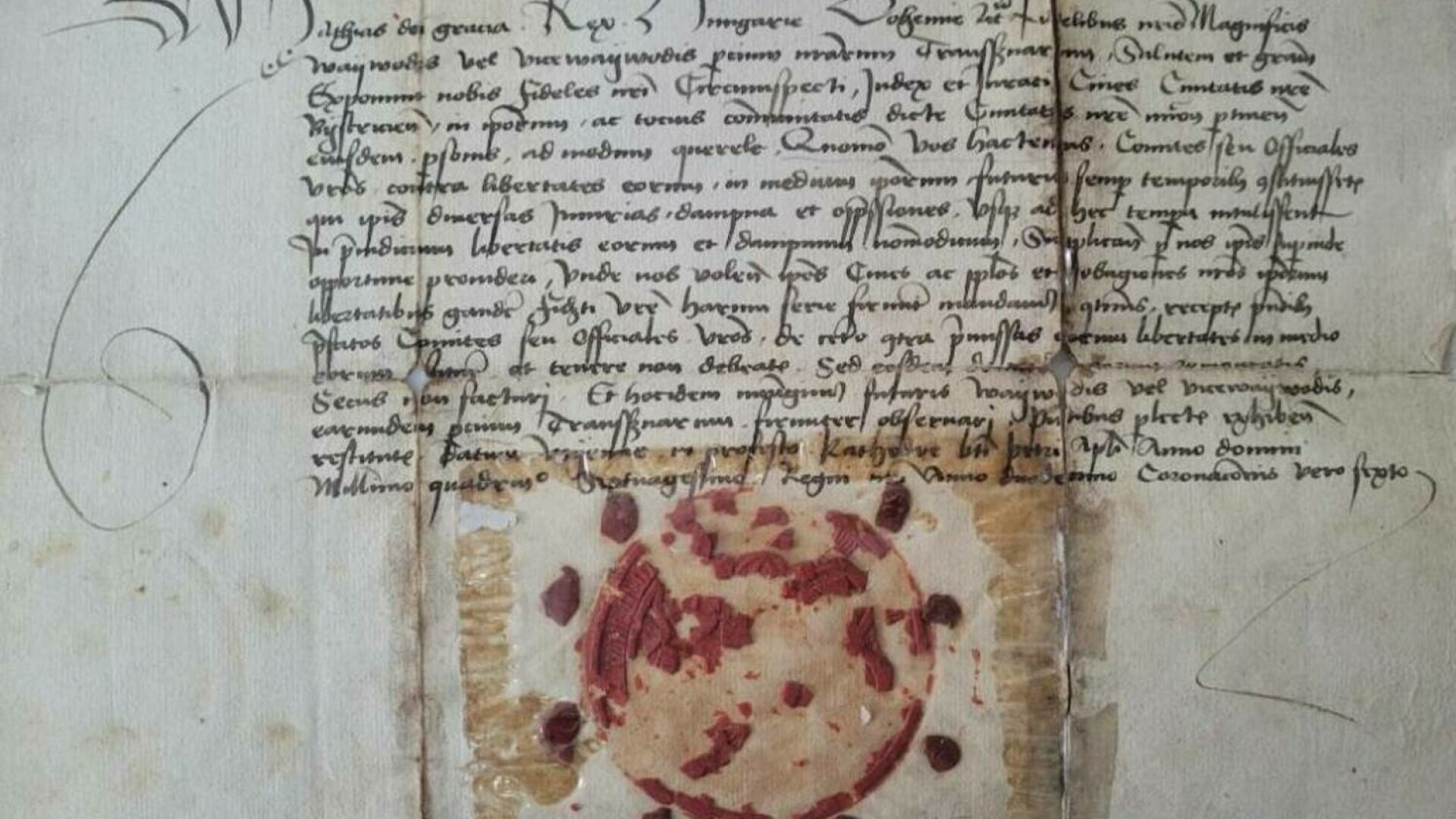 Regele Ungariei a semnat un document acum 130 ani. A fost găsit de curând în Bistrița-Năsăud Foto: bistriteanul.ro