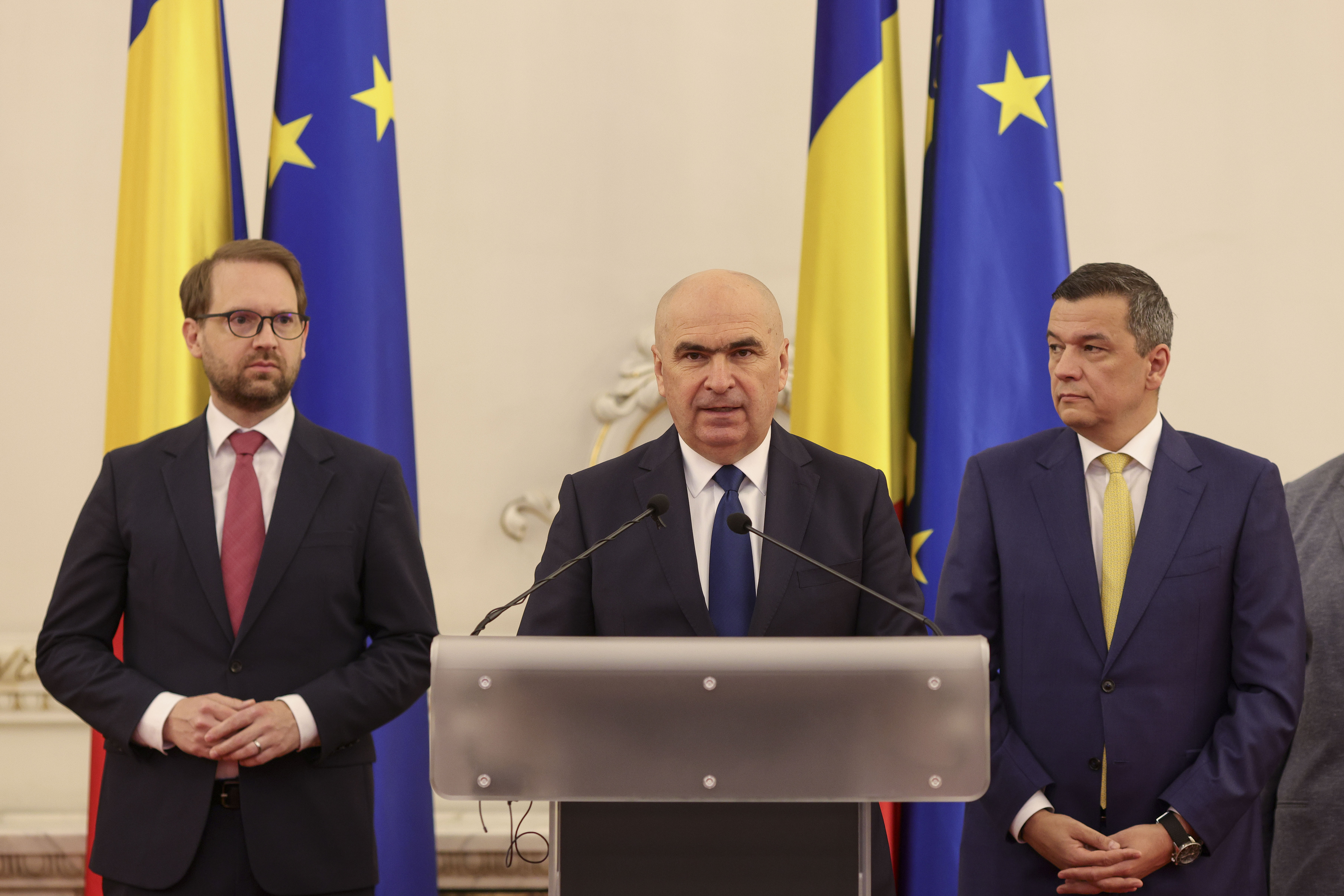Dominic Fritz, Ilie Bolojan și Sorin Grindeanu - Foto: INQUAM PHOTOS / Octav Ganea